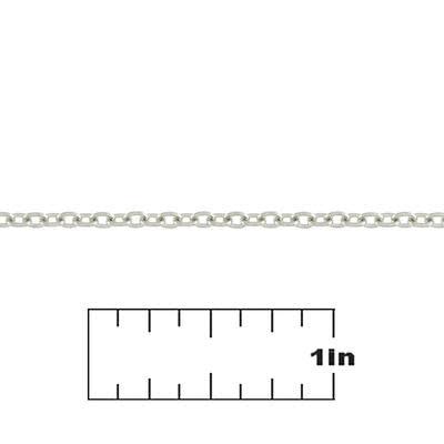 2.2mm Imitation Rhodium Plated Soldered Cable Chain by the Foot