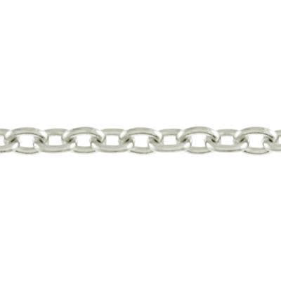 2.2mm Imitation Rhodium Plated Soldered Cable Chain by the Foot