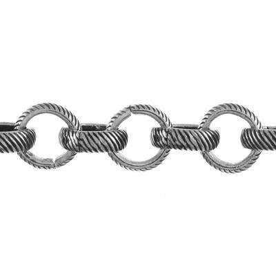 5mm Antique Silver Plated Belcher/Rolo Chain by the Foot