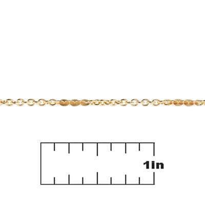 2x1.5mm Gold-Plated Brass Petite Cable Chain by the Foot