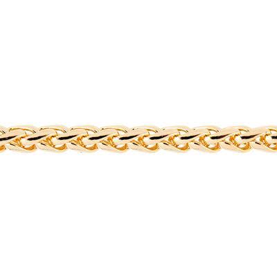 4.5mm Gold Finish Brass Wheat Chain by the Foot