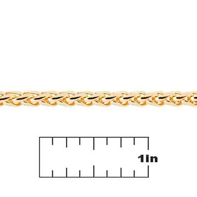 4.5mm Gold Finish Brass Wheat Chain by the Foot