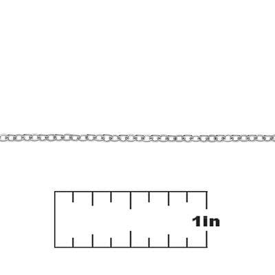 1.7mm Silver-Plated Brass Delicate Cable Chain by the Foot