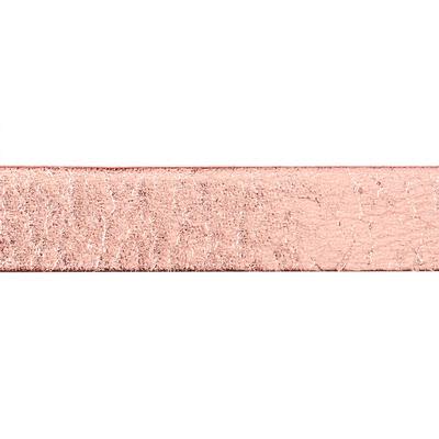 10mm Rose Gold Pearl Metallic Flat Leather by the Foot