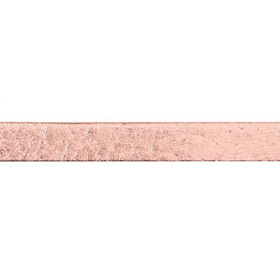 5mm Rose Gold Pearl Metallic Flat Leather by the Foot