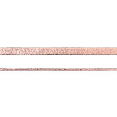 5mm Rose Gold Pearl Metallic Flat Leather by the Inch