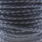 4mm Braided Black Round Leather Cord by the Inch