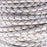 4mm Braided White Round Leather Cord by the Inch