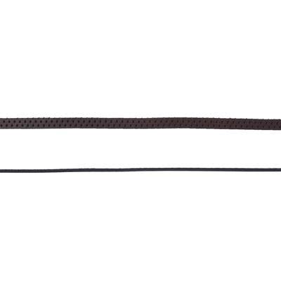 5mm Brown Perforated Leather by the Inch