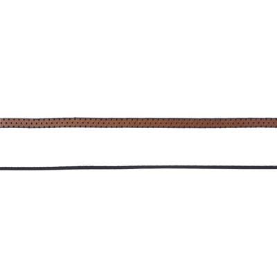 5mm Tan Perforated Leather by the Inch