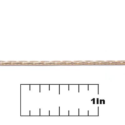 1mm Satin Hamilton Gold-Plated Brass Beading Chain by the Foot