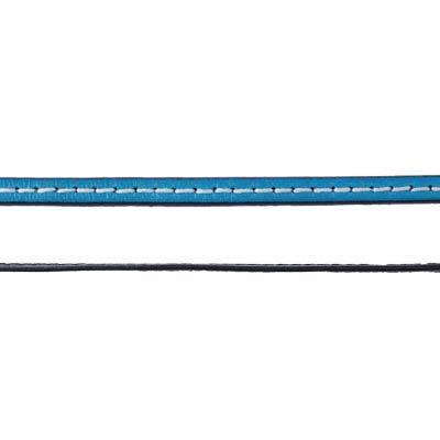 5mm Turquoise Stitched Flat Leather by the Foot