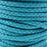 5mm Braided Turquoise Round Leather Cord with Hollow Core by the Inch