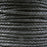 5mm Braided Slate Grey Round Leather Cord with Hollow Core by the Inch