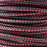 5mm Braided Black & Red Round Leather Cord by the Inch