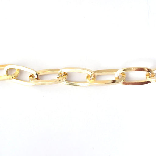 26.5mm Gold Finish Jumbo Paperclip Cable Chain by the Foot