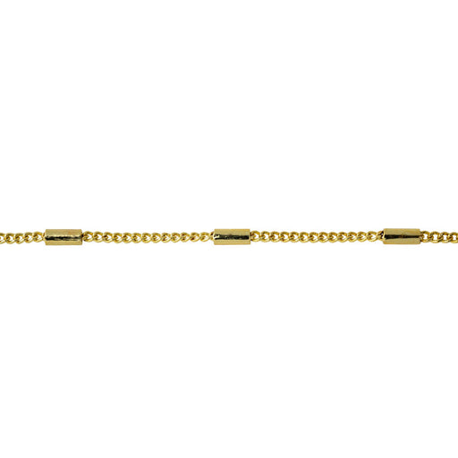 1.2mm Satellite Curb Chain - Gold by the Foot