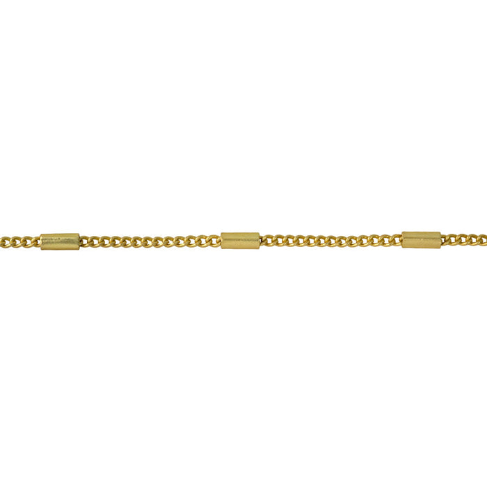 1.2mm Satellite Curb Chain -Satin Hamilton Gold by the Foot
