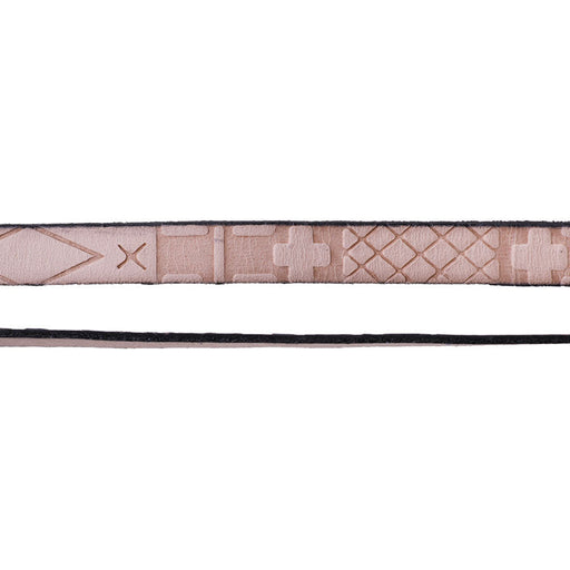 10mm Embossed South Western Leather - Beige by the Inch