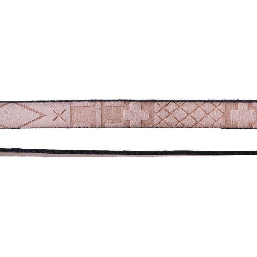 10mm Embossed South Western Leather - Beige by the Inch