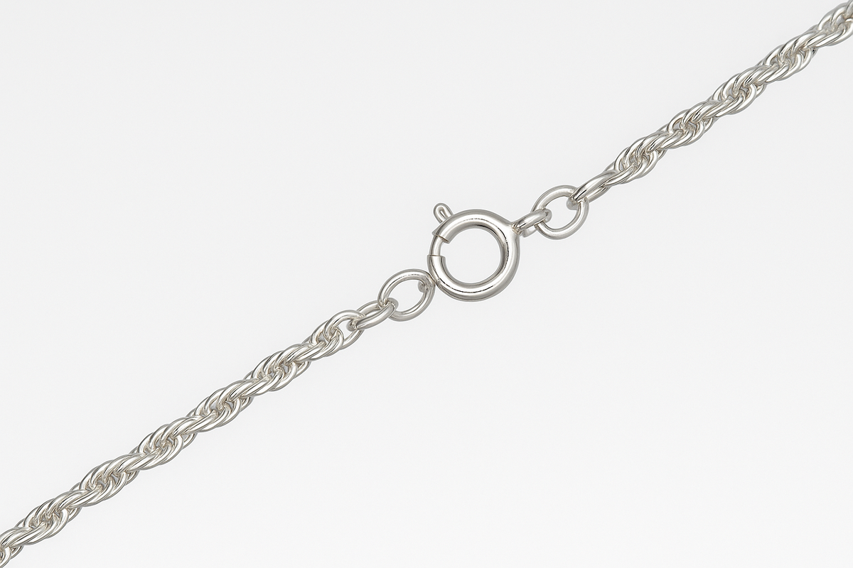 Finished Necklace Chain, Medium Rope Links, 24 Inches, Sterling Silver ...