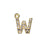 Alphabet Pendant, Letter 'W' 7mm, Gold Finish (1 Piece)