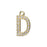 Alphabet Pendant, Letter 'D' 12.5mm, Gold Finish (1 Piece)