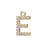 Alphabet Pendant, Letter 'E' 12.5mm, Gold Finish (1 Piece)