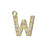 Alphabet Pendant, Letter 'W' 12.5mm, Gold Finish (1 Piece)