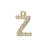 Alphabet Pendant, Letter 'Z' 12.5mm, Gold Finish (1 Piece)