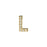 Alphabet Pendant, Letter 'L' with Tube Bail 7mm, Gold Finish (1 Piece)