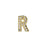 Alphabet Pendant, Letter 'R' with Tube Bail 7mm, Gold Finish (1 Piece)