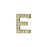 Alphabet Pendant, Letter 'E' with Tube Bail 12.5mm, Gold Finish (1 Piece)