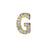 Alphabet Pendant, Letter 'G' with Tube Bail 12.5mm, Gold Finish (1 Piece)