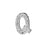 Alphabet Pendant, Letter 'Q' with Tube Bail 12.5mm, Sterling Silver (1 Piece)