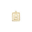 Charm, Square with Lock and Crystal AB Crystal 15x11mm, Gold Plated (1 Piece)