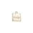 Charm, Square with Message "Holy" 16x13mm, Gold Plated (1 Piece)