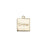 Charm, Square with Message "Grow" 16x13mm, Gold Plated (1 Piece)