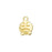 JBB Charm, Round Mad Face Emoji 13x9mm, Gold Plated (1 Piece)