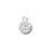 JBB Charm, Round Worried Face Emoji 13x9mm, Silver Plated (1 Piece)
