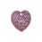 Pendant, Folk Heart 22mm, Enameled Brass Lavender, by Gardanne Beads (1 Piece)