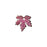 Charm, Maple Leaf 20x21mm, Enameled Brass Raspberry Pink, by Gardanne Beads (1 Piece)