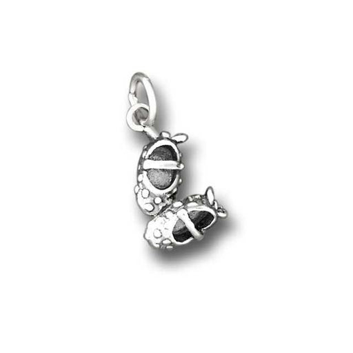 Charm, Baby Girl Shoe 18.5x11mm, Sterling Silver (1 Piece)