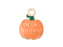 Coral Orange Enamel Pumpkin Charm