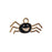 Sweet and Petite Enamel Charms, Smiling Black Spider 12x10mm (1 Piece)