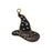 Sweet and Petite Enamel Charms, Wizard Hat Message "Wizard In Training" 31x24mm (1 Piece)