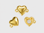 Shiny Gold-Plated Heart Magnetic Clasp 15x10.5mm