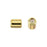 4 x 5mm Gold String-On Barrel Clasp with Silicone Grommet