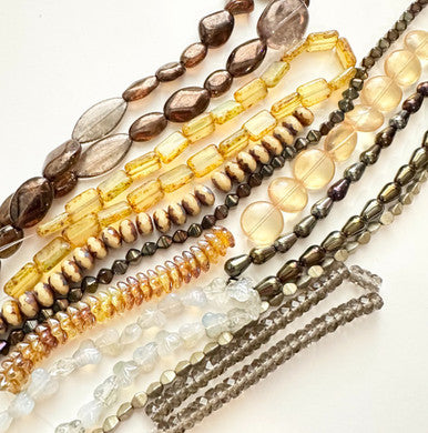 Czech Glass Bead Mix - Gilded Cocoa