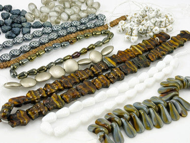 Czech Glass Bead Mix - Smoke & Sepia
